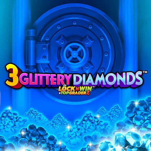 3 Glittery Diamonds slot icon by PearFiction Studios, available at Yoyo Casino