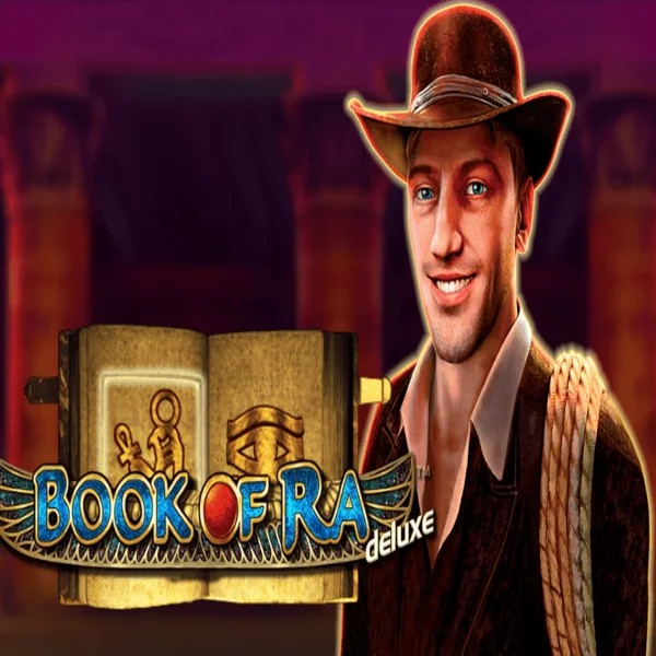 Official Slots logo: Book of Ra Deluxe by Novomatic at Yoyo Casino