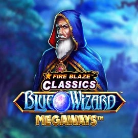 Fire Blaze Blue Wizard Megaways slot logo by Rarestone Gaming at Yoyo Casino